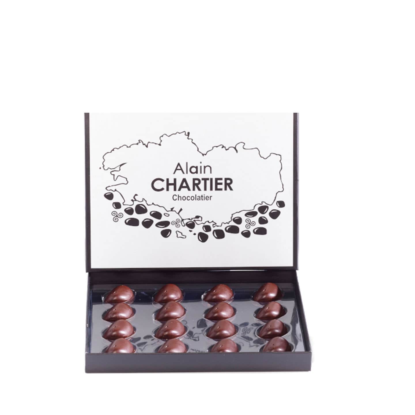 Caramel Fleur de Sel Chocolat Noir 80g - 16 pièces Galets - Breizh