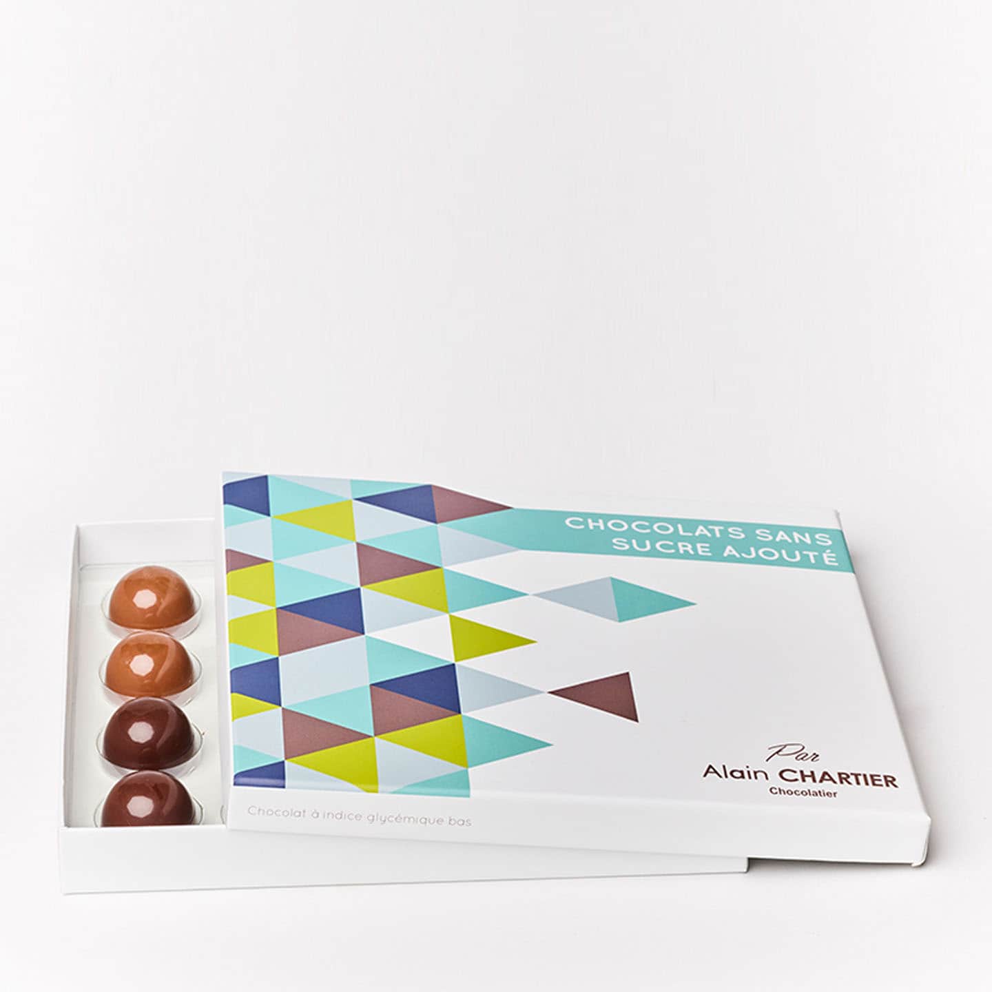 Assortiment Chocolats Noir et Lait Sans Sucre 160g - 16 pièces