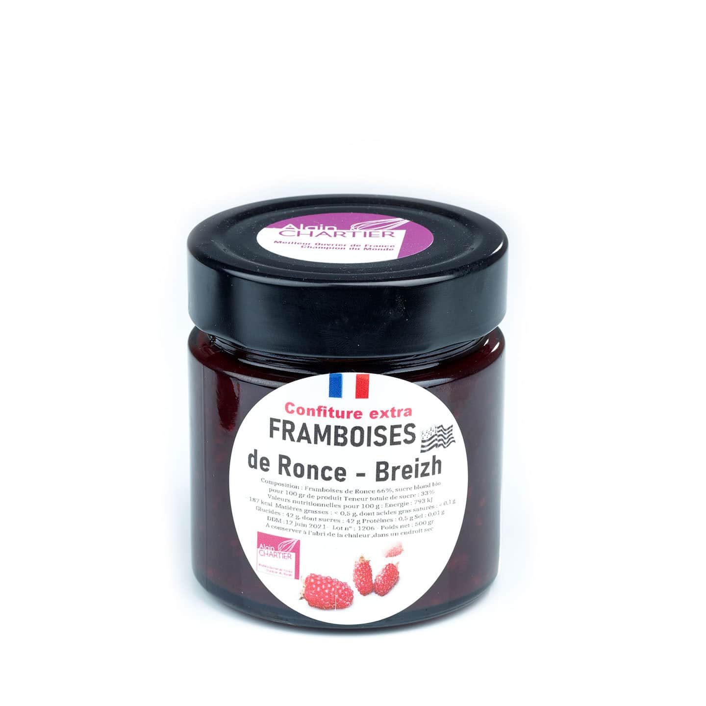 Confiture Framboise 'Extra' 270g Breizh