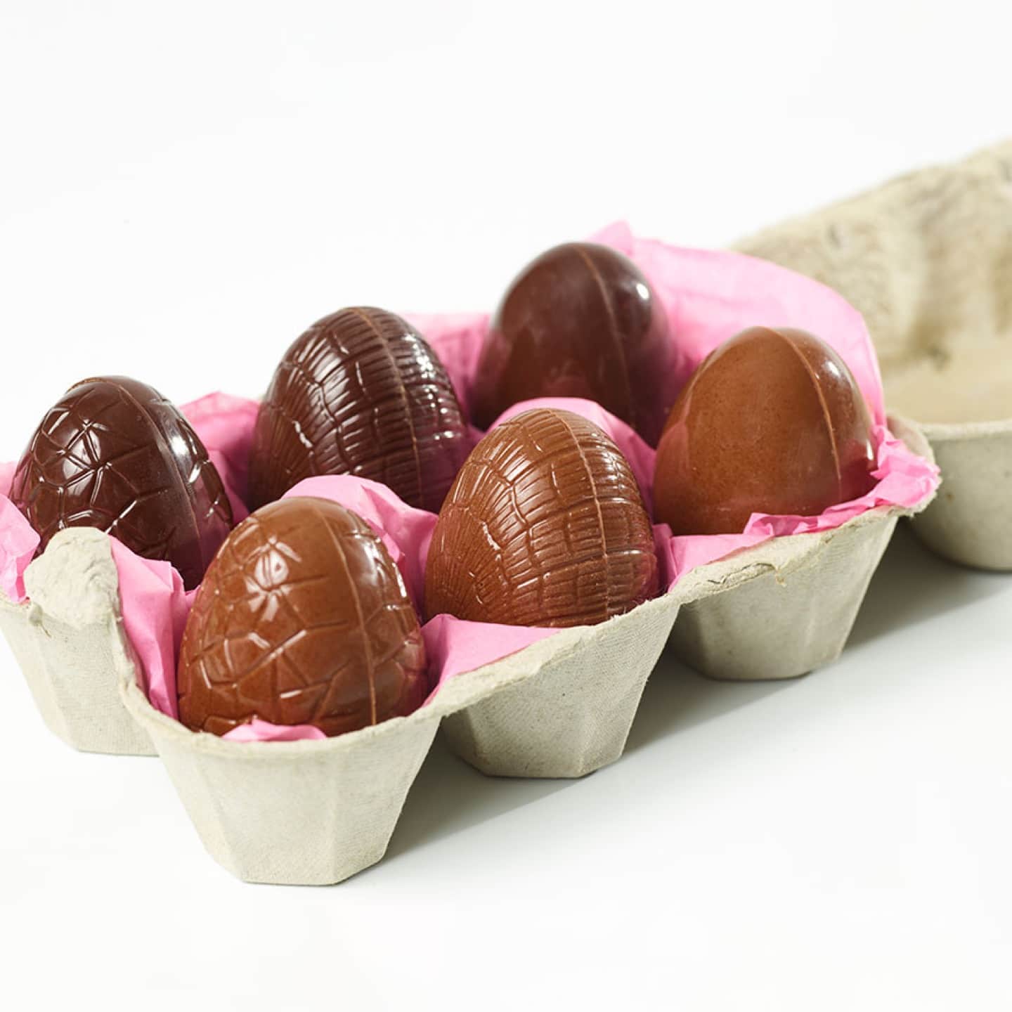 Boîte Oeufs Chocolat Noir et Lait Pâques 95g - 6 pièces
