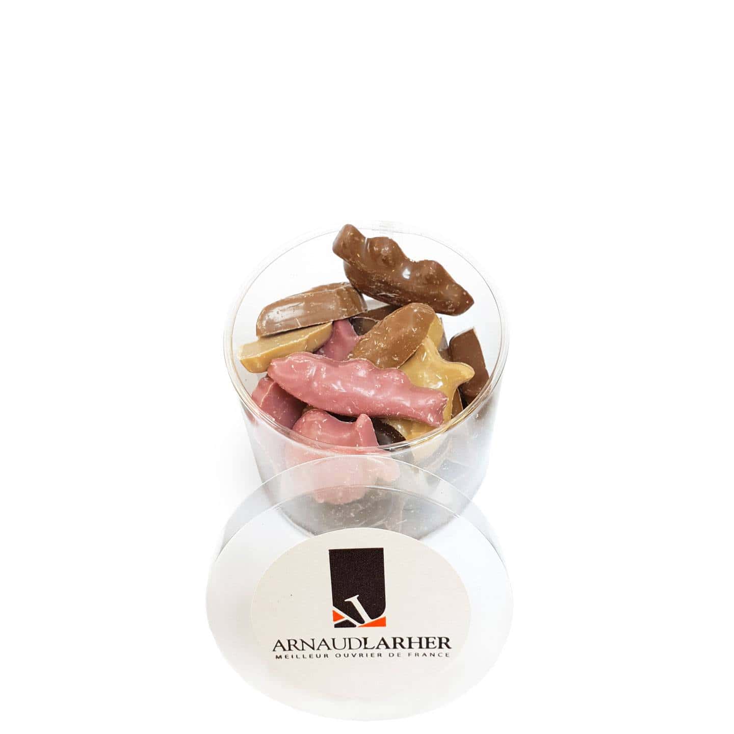 Friture Chocolat Noir, Lait et Blond Pâques 100g