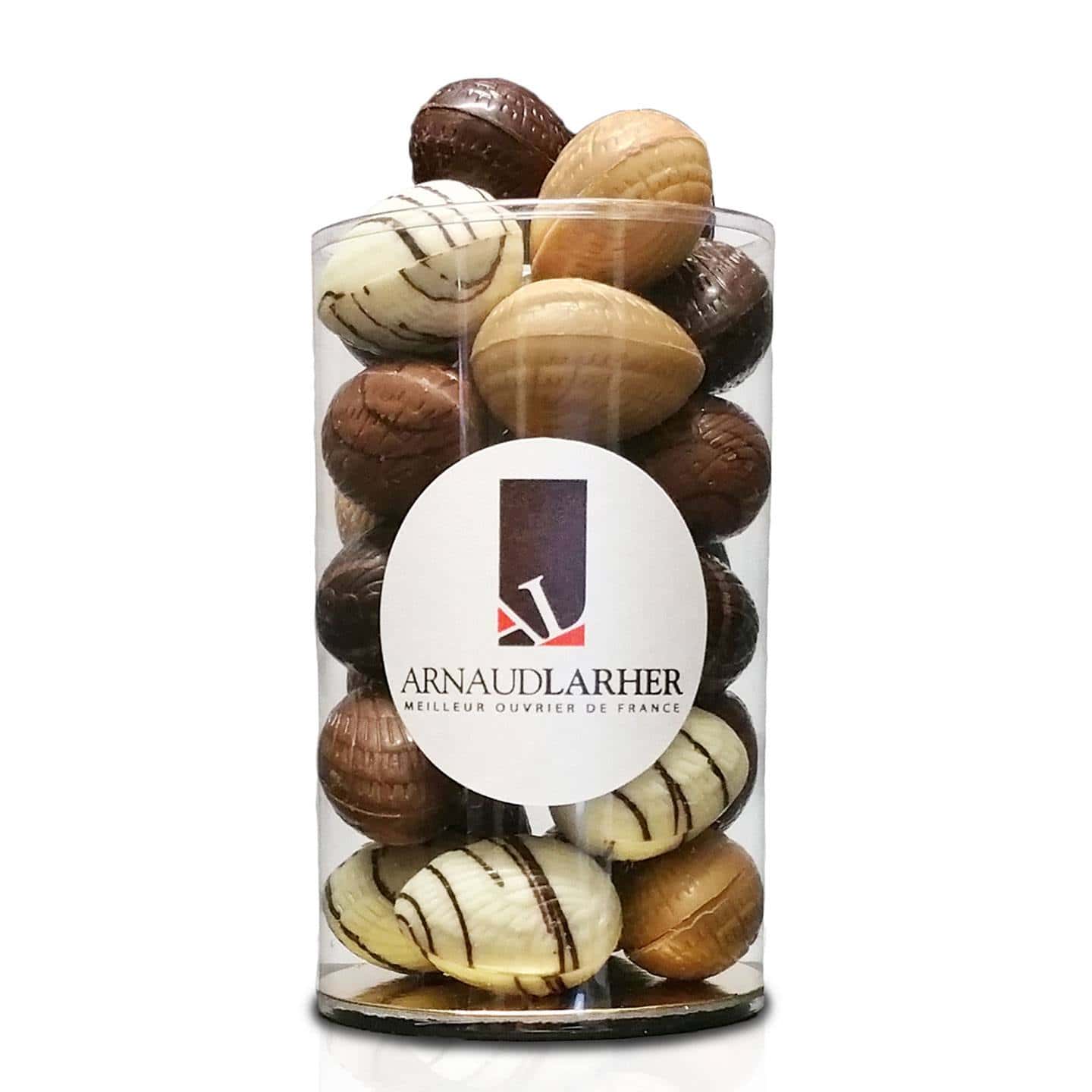 Oeufs Praliné Chocolat Noir, Lait et Blanc Pâques 250g