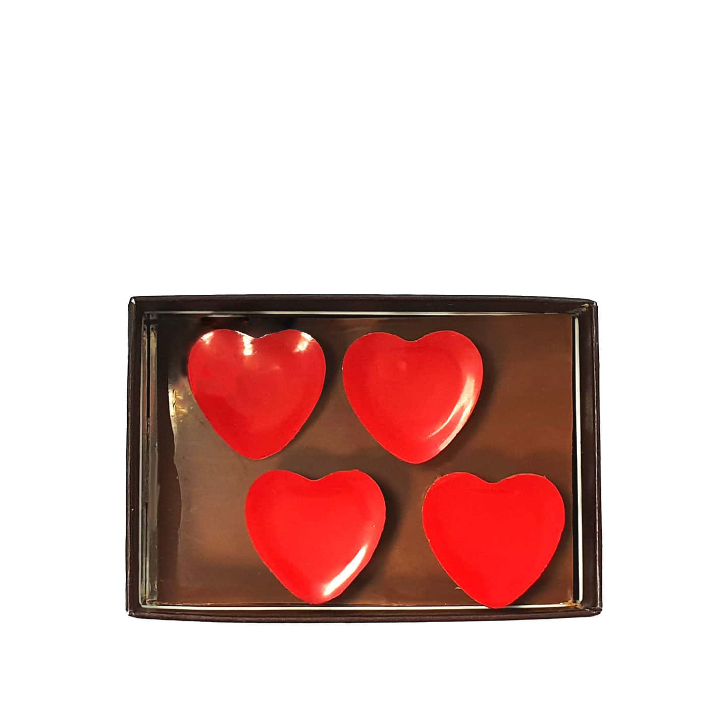 Chocolat Lait Praliné Noisette et Gianduja Saint Valentin 45g - 4 pièces