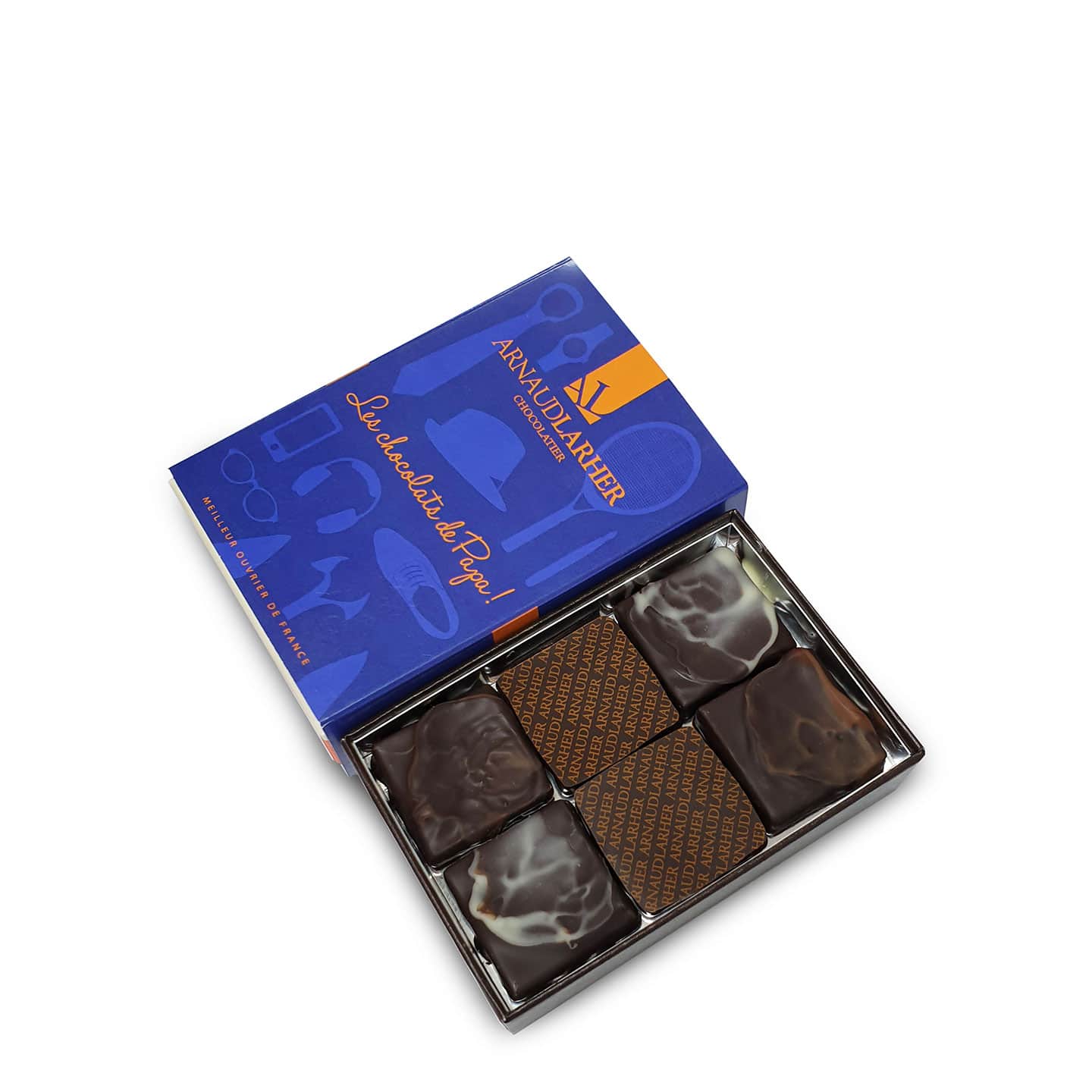Assortiment Chocolats Noir Fête des Pères 55g - 6 pièces Le Fumoir
