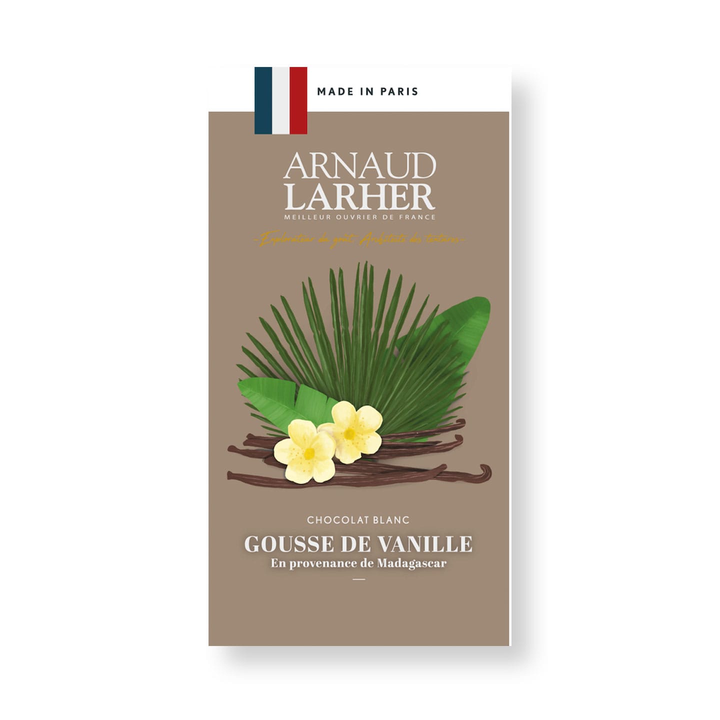 Tablette Chocolat Blanc Vanille 75g