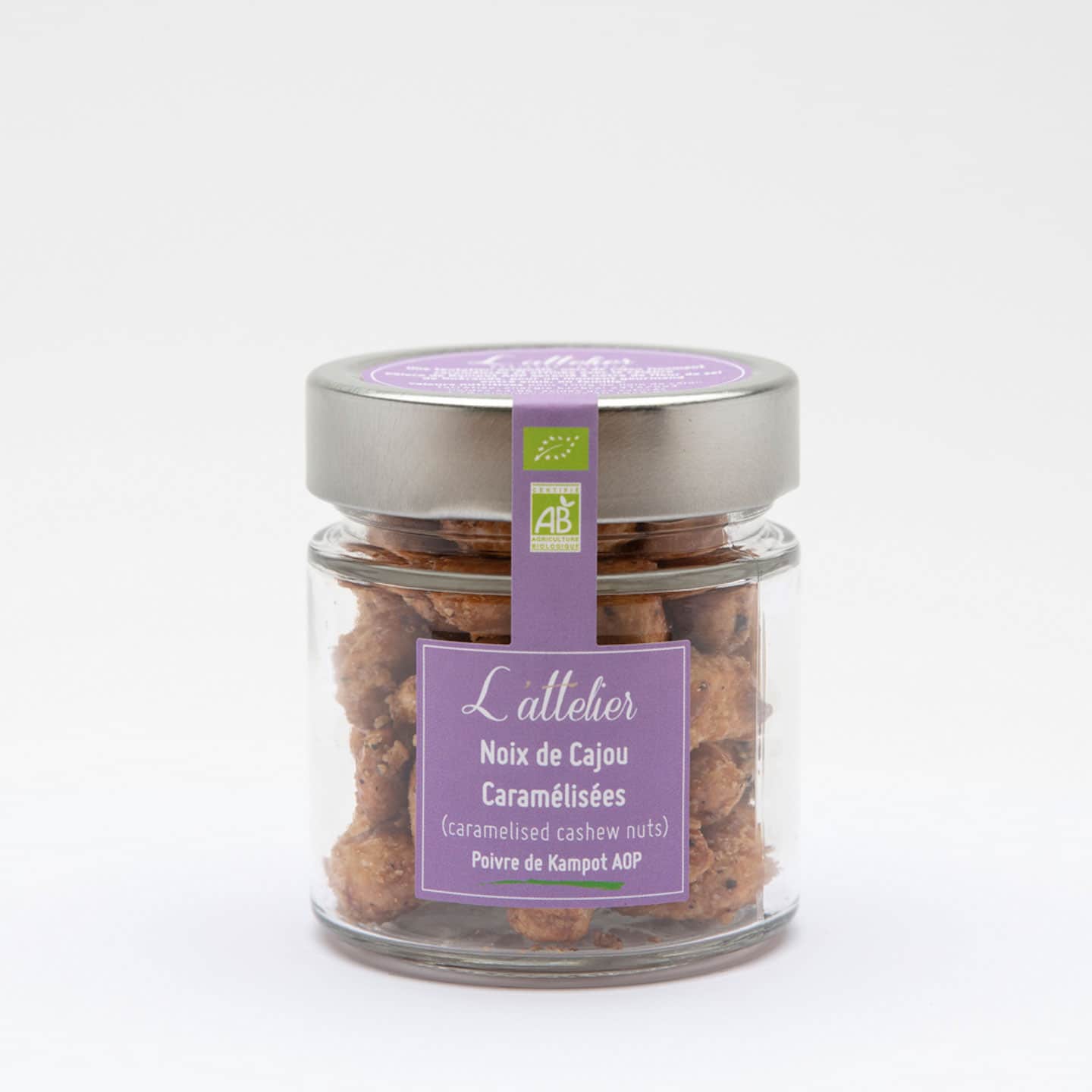 Noix de Cajou Caramélisées Poivre de Kâmpôt 110g