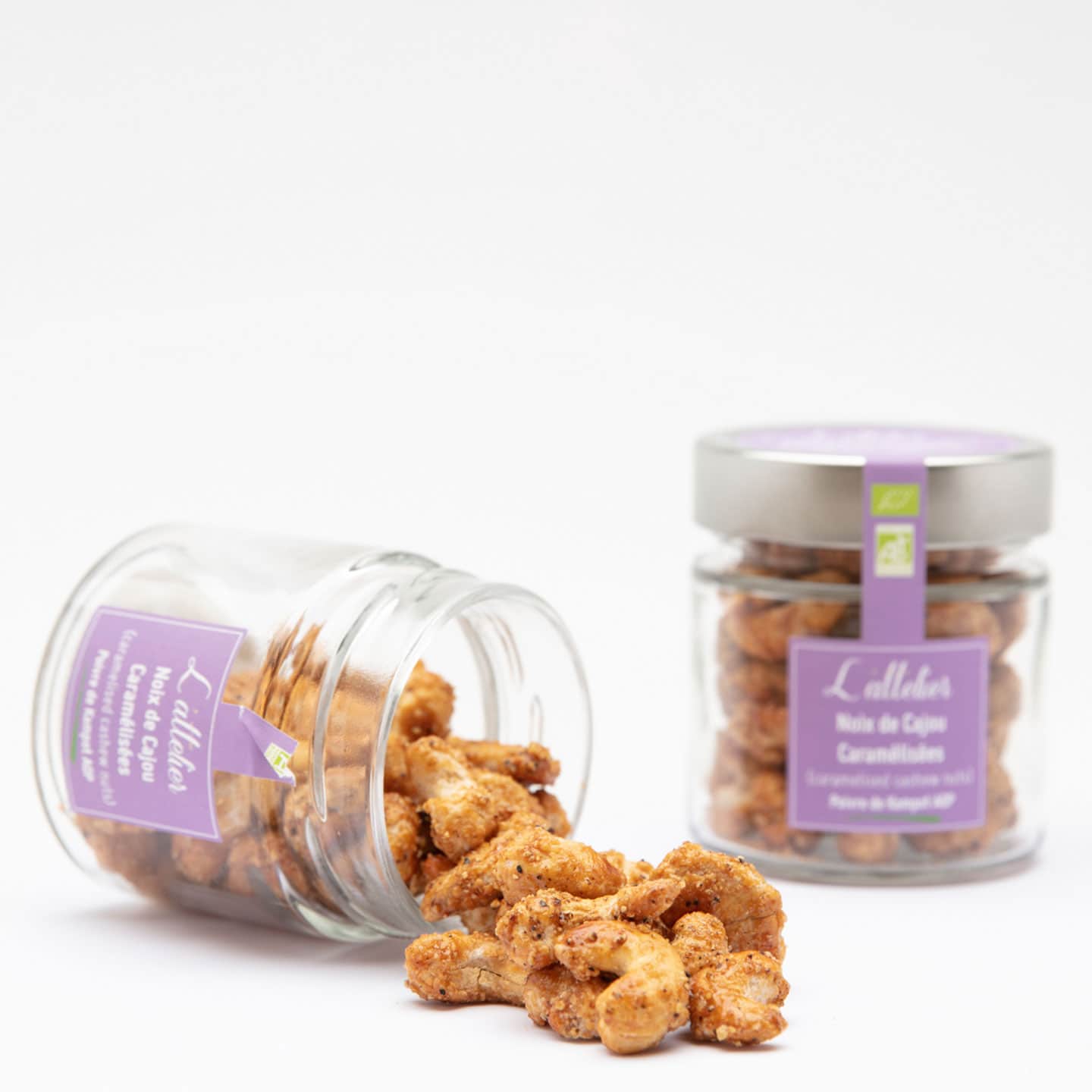 Noix de Cajou Caramélisées Poivre de Kâmpôt 110g