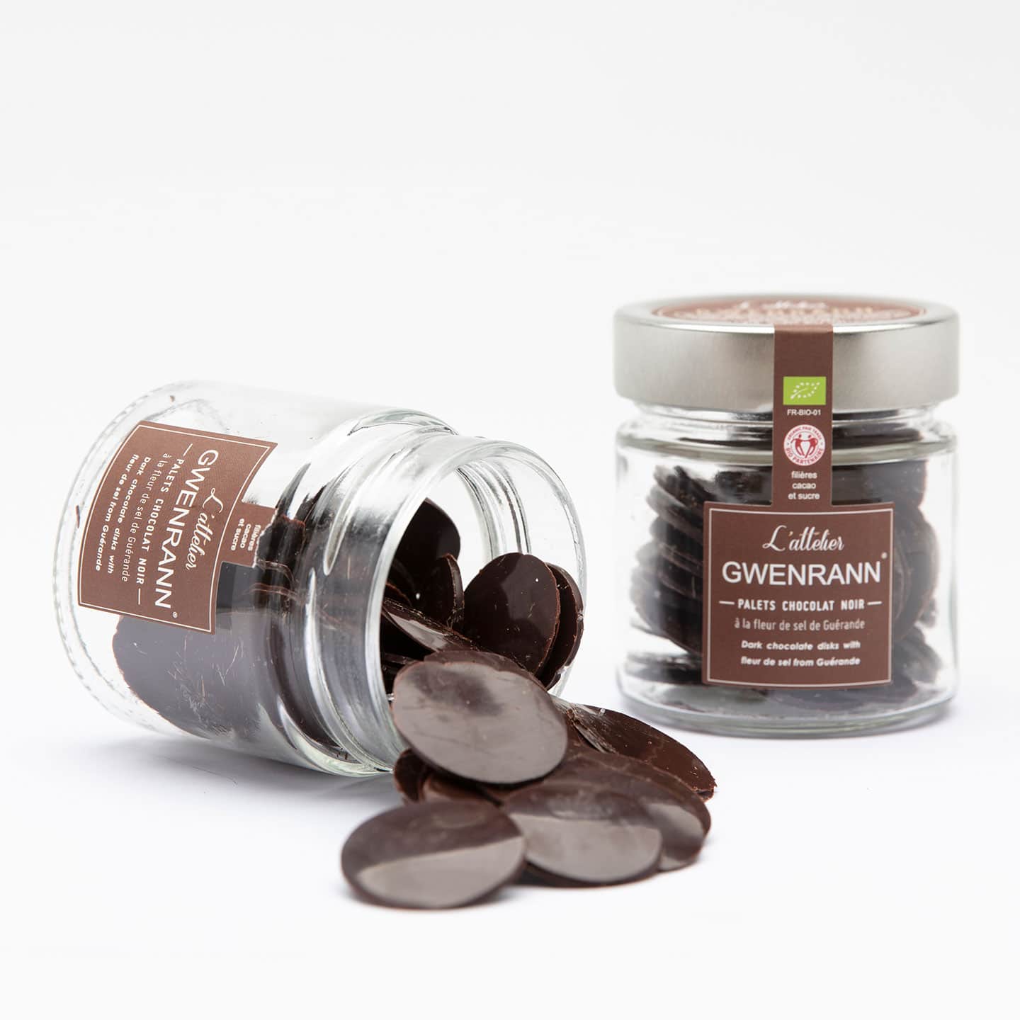 Palets Chocolat Noir Fleur de Sel 85g Gwenrann