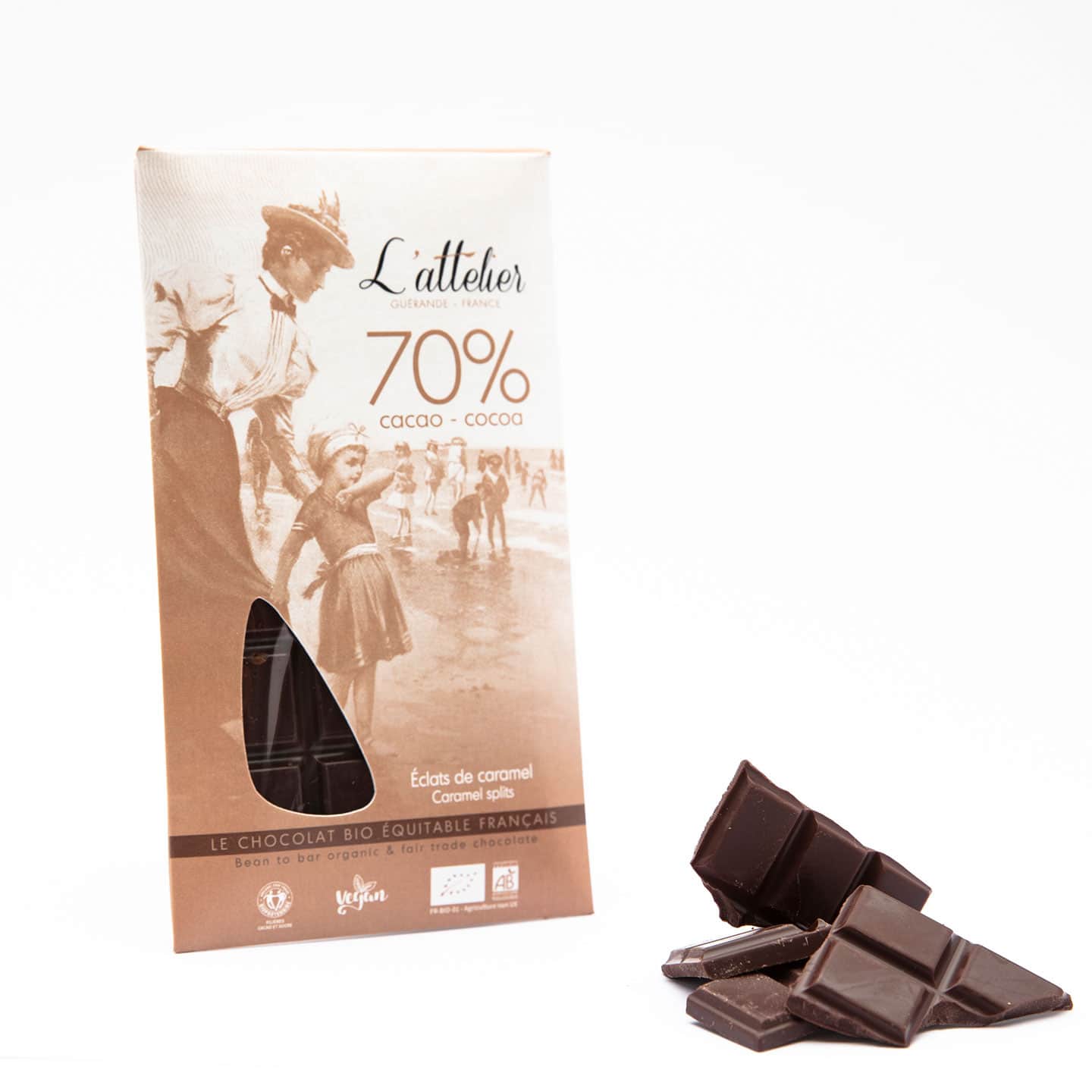 Tablette Chocolat Noir Caramel 70% 85g