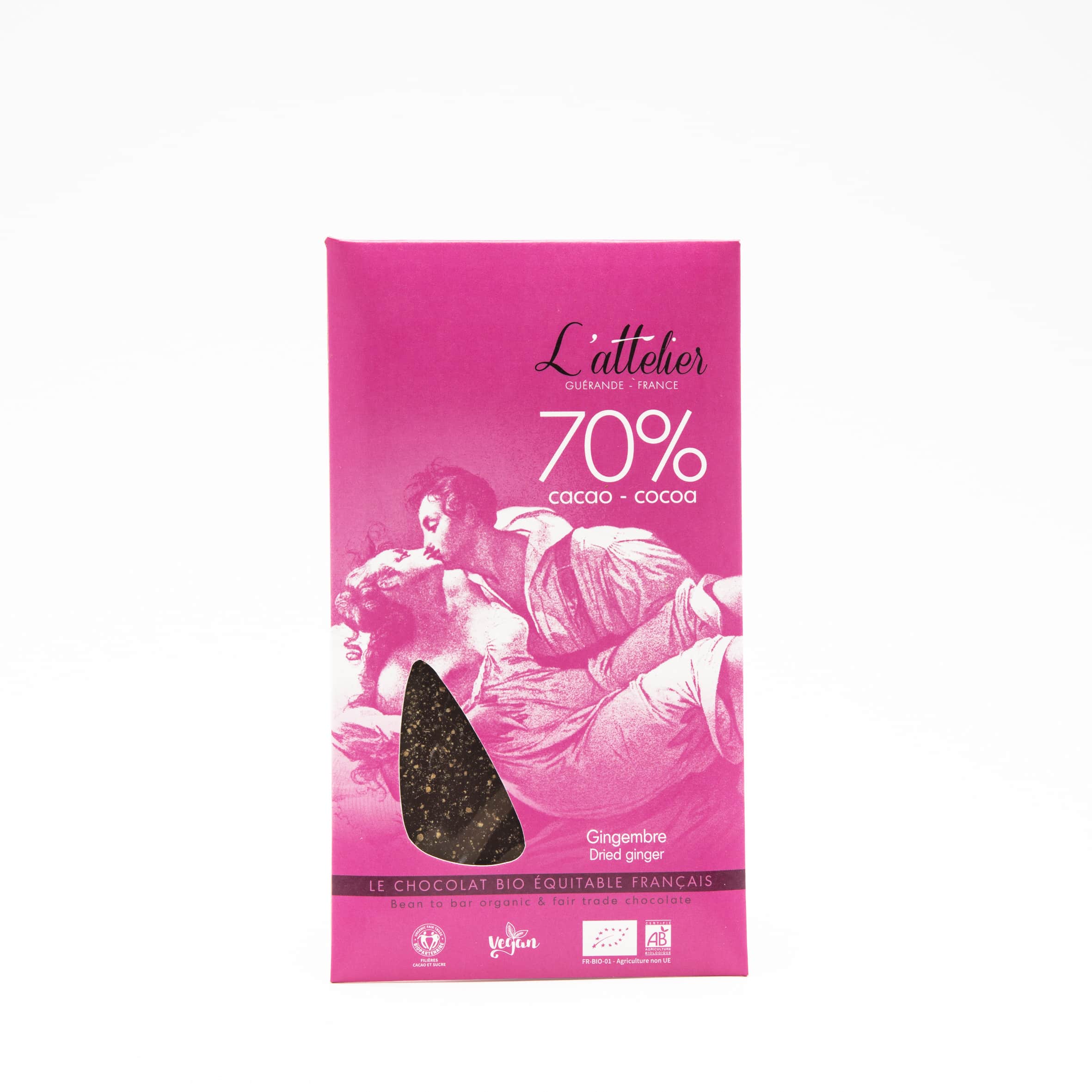 Tablette Chocolat Noir Gingembre 70% 75g