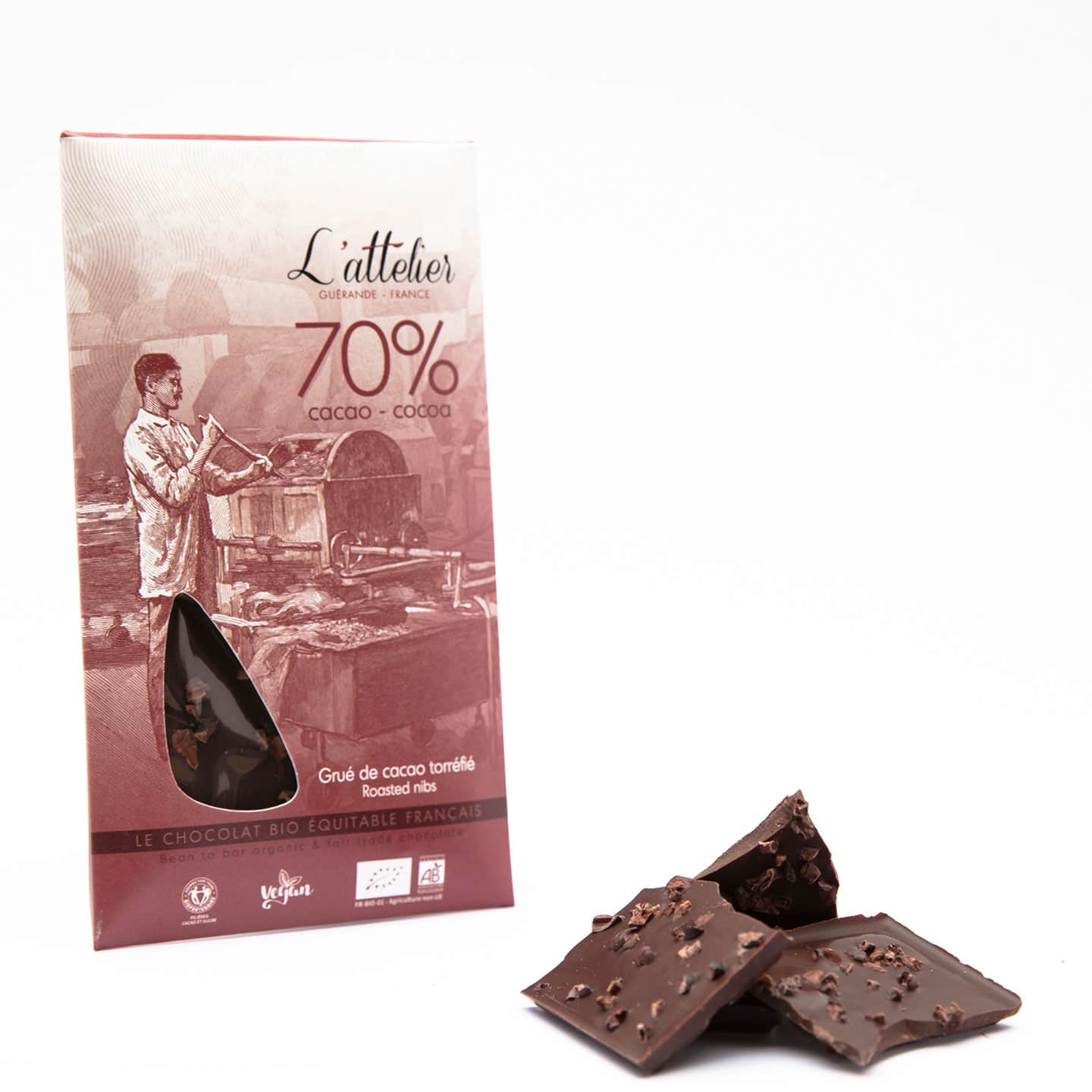 Tablette Chocolat Noir Grué Cacao 70% 85g
