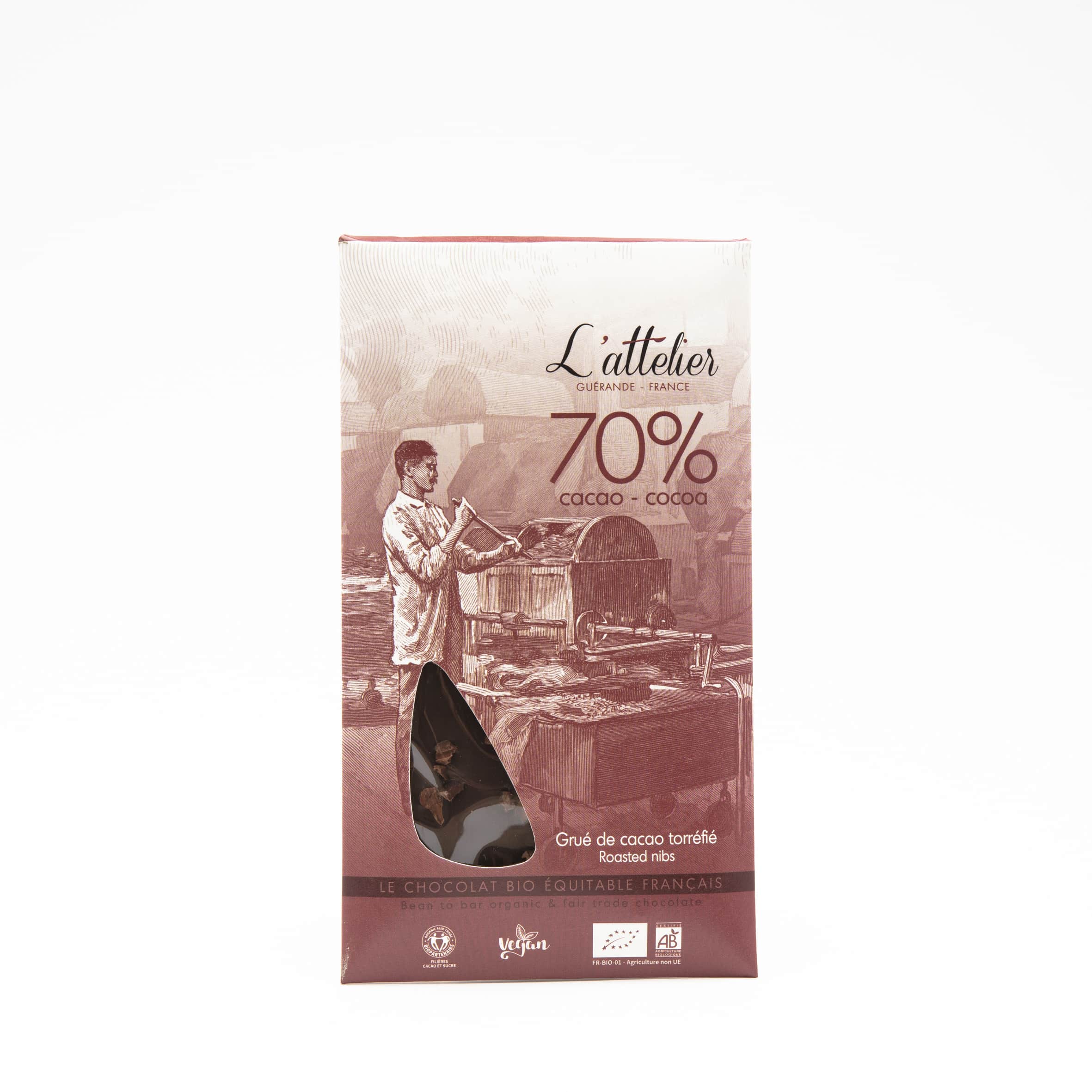 Tablette Chocolat Noir Grué Cacao 70% 85g