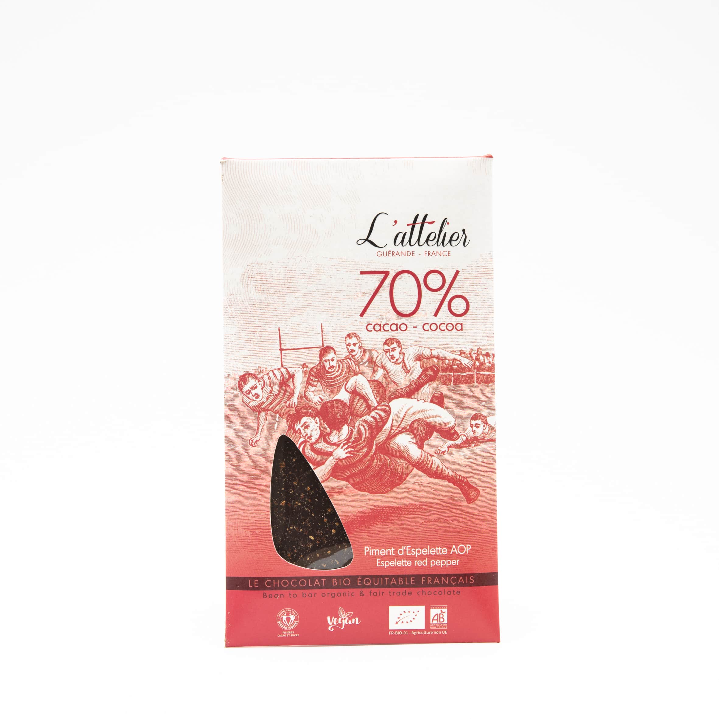 Tablette Chocolat Noir Piment Espelette 70% 75g