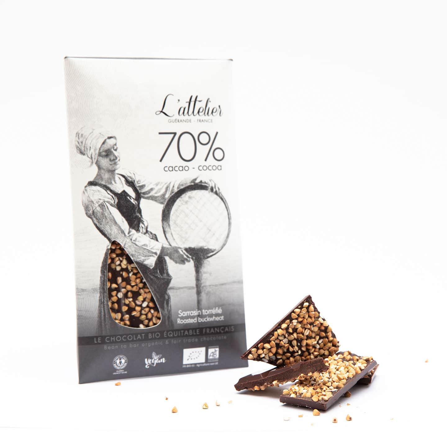 Tablette Chocolat Noir Sarrasin 70% 90g