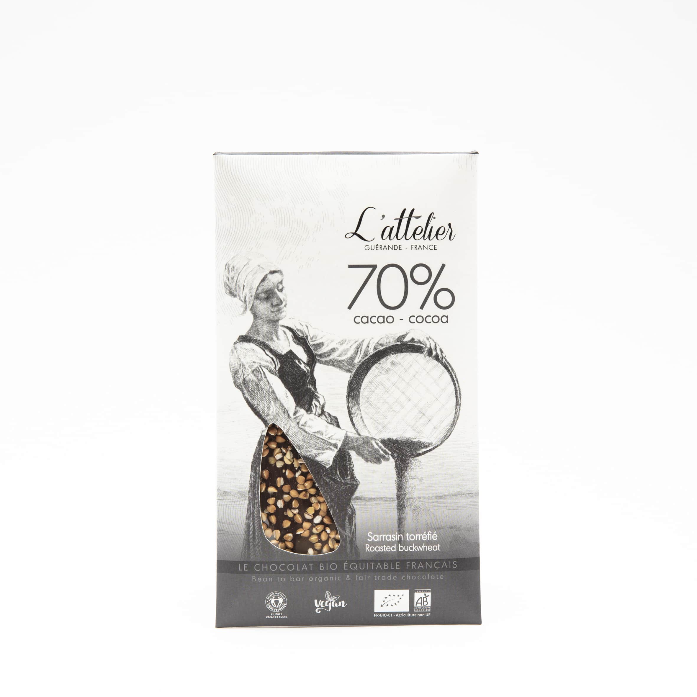 Tablette Chocolat Noir Sarrasin 70% 90g