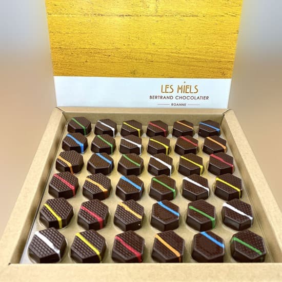 Assortiment Ganache Chocolat Noir & Miel