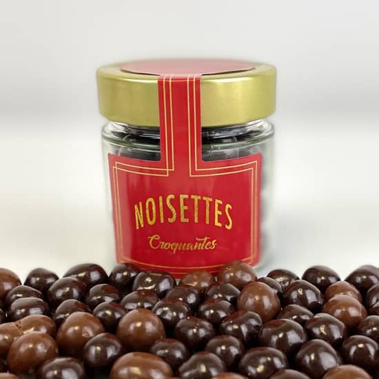 Noisettes enrobées Chocolat Noir et Lait