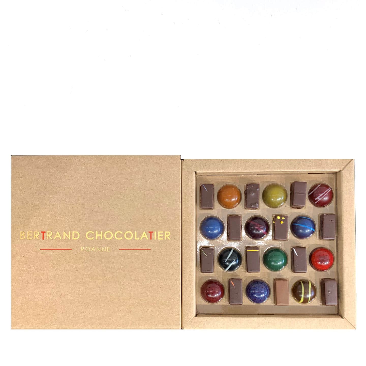 Assortiment Dômes et Classiques Chocolats Noir et Lait 225g - 24 pièces