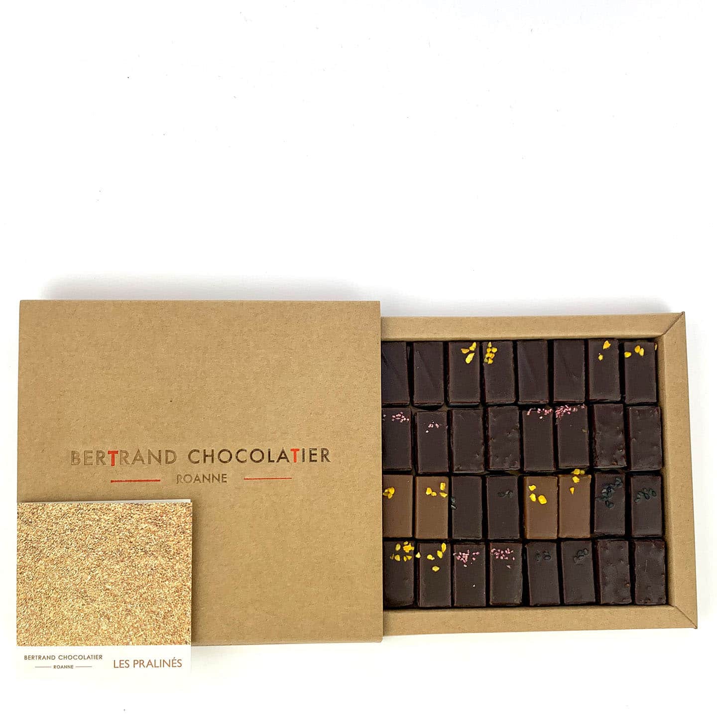 Assortiment Chocolat Pralinés Noir et Lait 256g -32 pièces