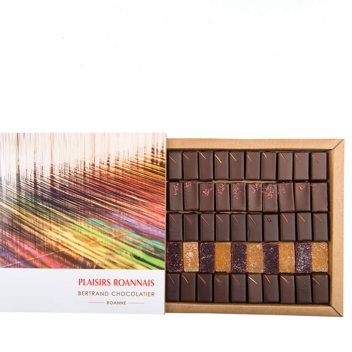 Assortiments Chocolats Ganaches, Pralinés et Pâtes de Fruits 400g - 50 pièces Plaiairs Roannais