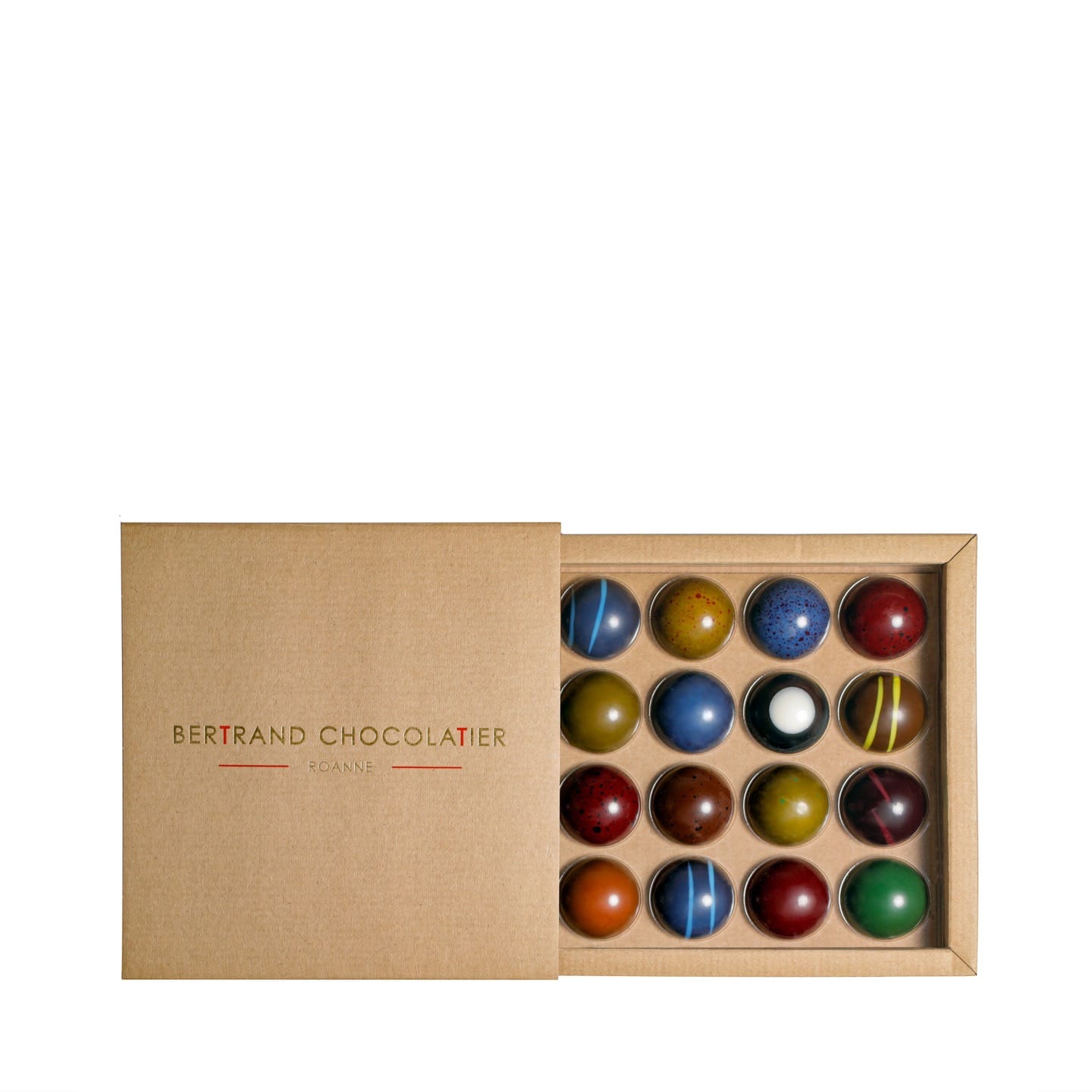 Assortiment Dômes Chocolats Noir et Lait 145g - 16 pièces Dôme