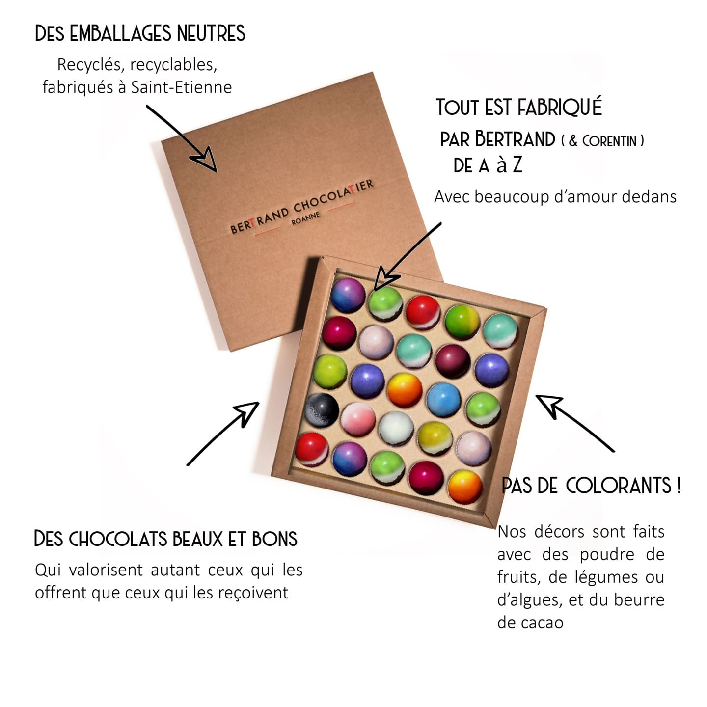 Assortiment Dômes Chocolats Noir et Lait 54g - 6 pièces Dôme