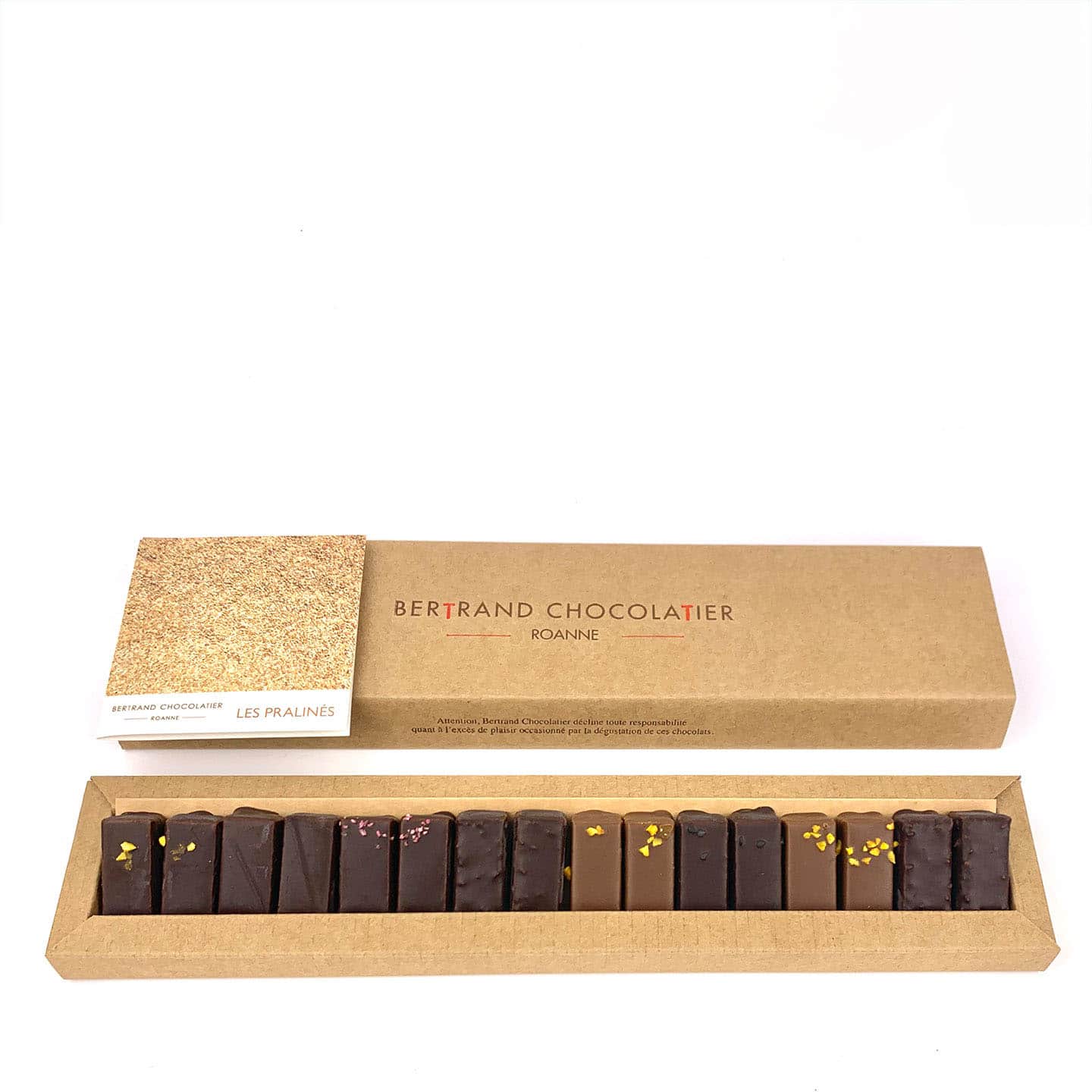 Assortiment Chocolat Pralinés Noir et Lait 130g -16 pièces