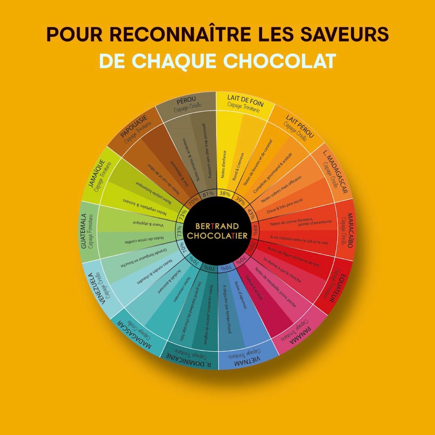 Roue de dégustation Chocolats - 280g