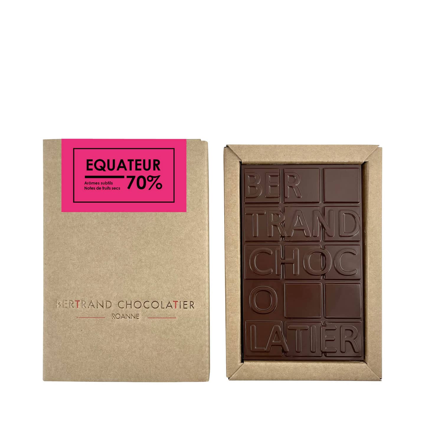 Tablette chocolat Noir 70 % Grand Cru origine Equateur 90g