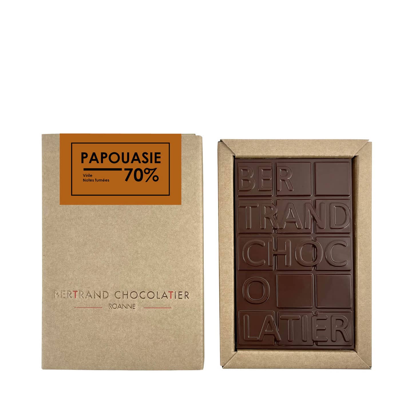 Tablette chocolat Noir 70% Grand Cru origine Papouasie 90g