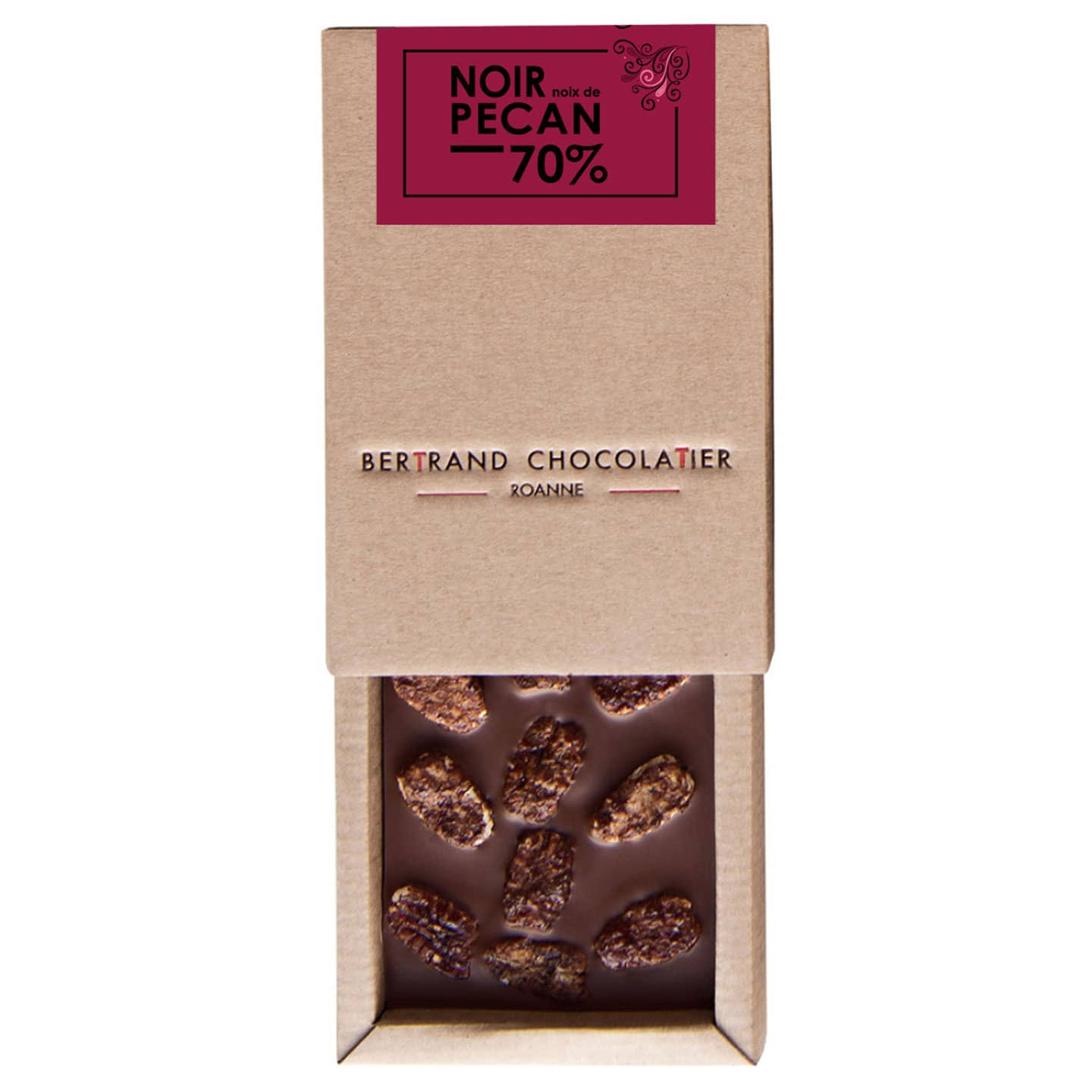 Tablette Chocolat Noir Pécan 70% 100g