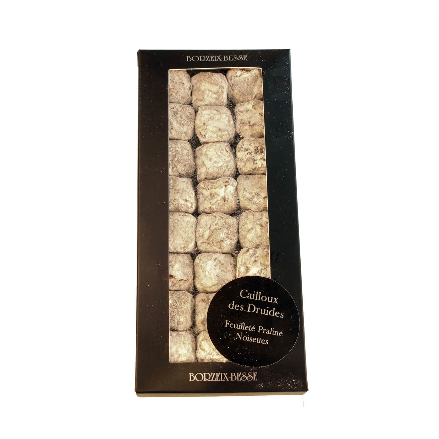 Praliné Feuilleté Noisette Chocolat Noir 130g - 21 pièces Cailloux des Druides