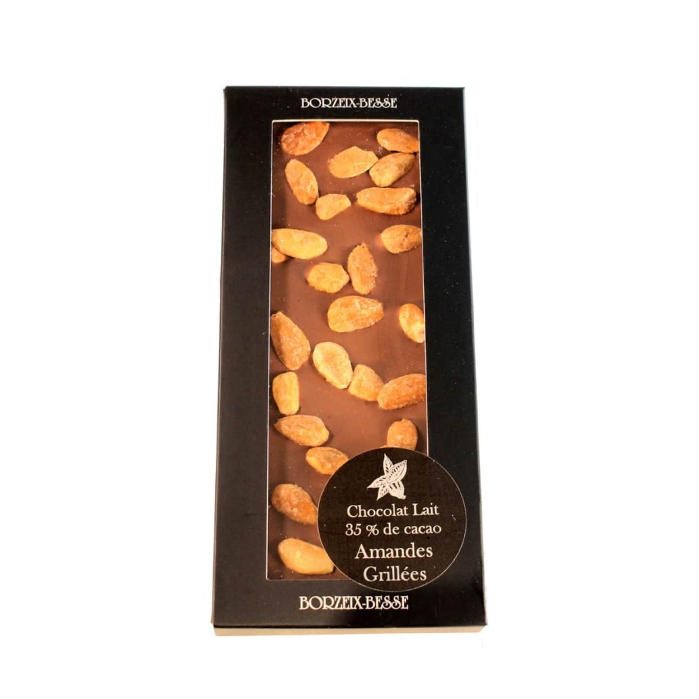 Tablette Chocolat Lait Amandes 35% 110g