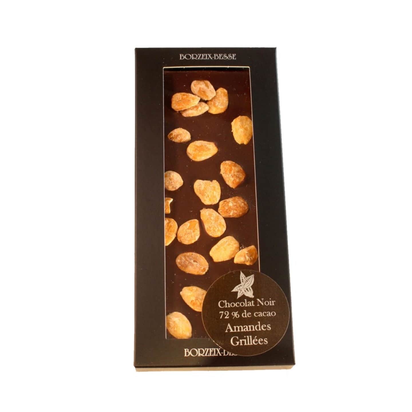 Tablette Chocolat Noir Amandes 72% 110g