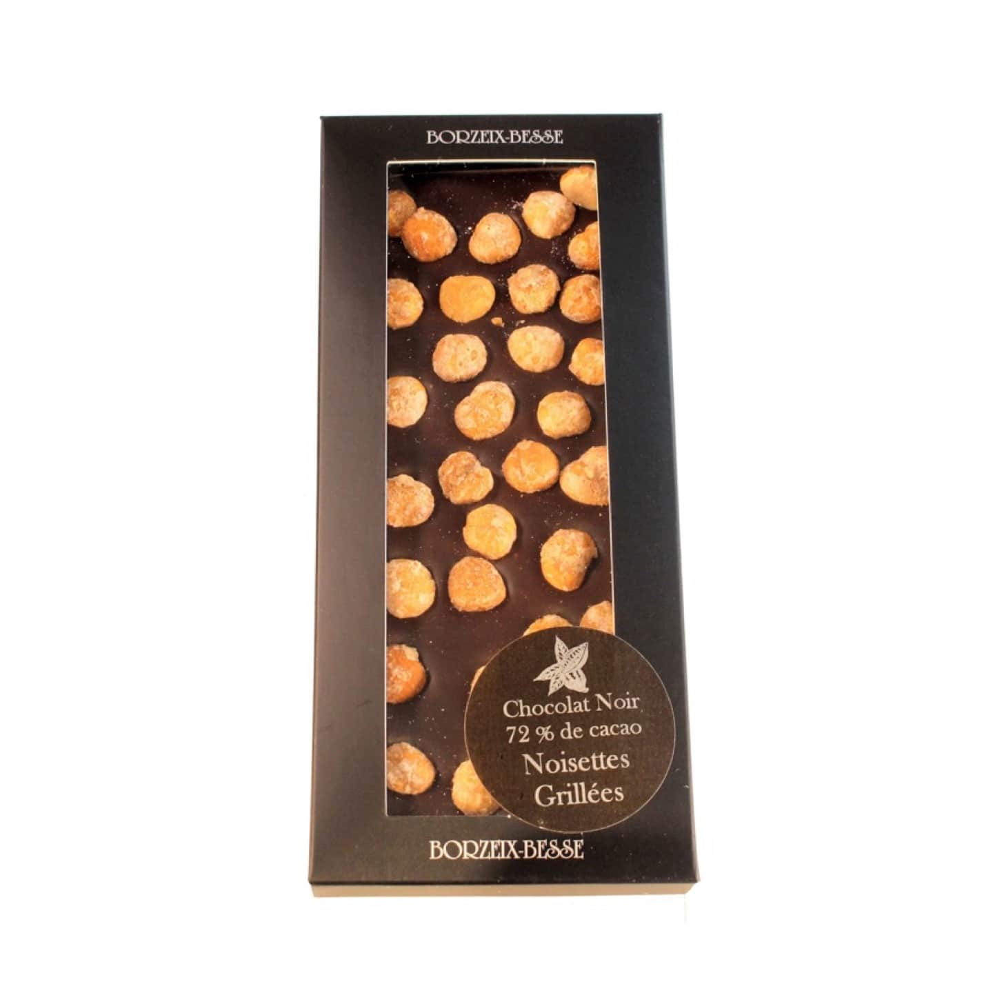 Tablette Chocolat Noir Noisettes 72% 110g