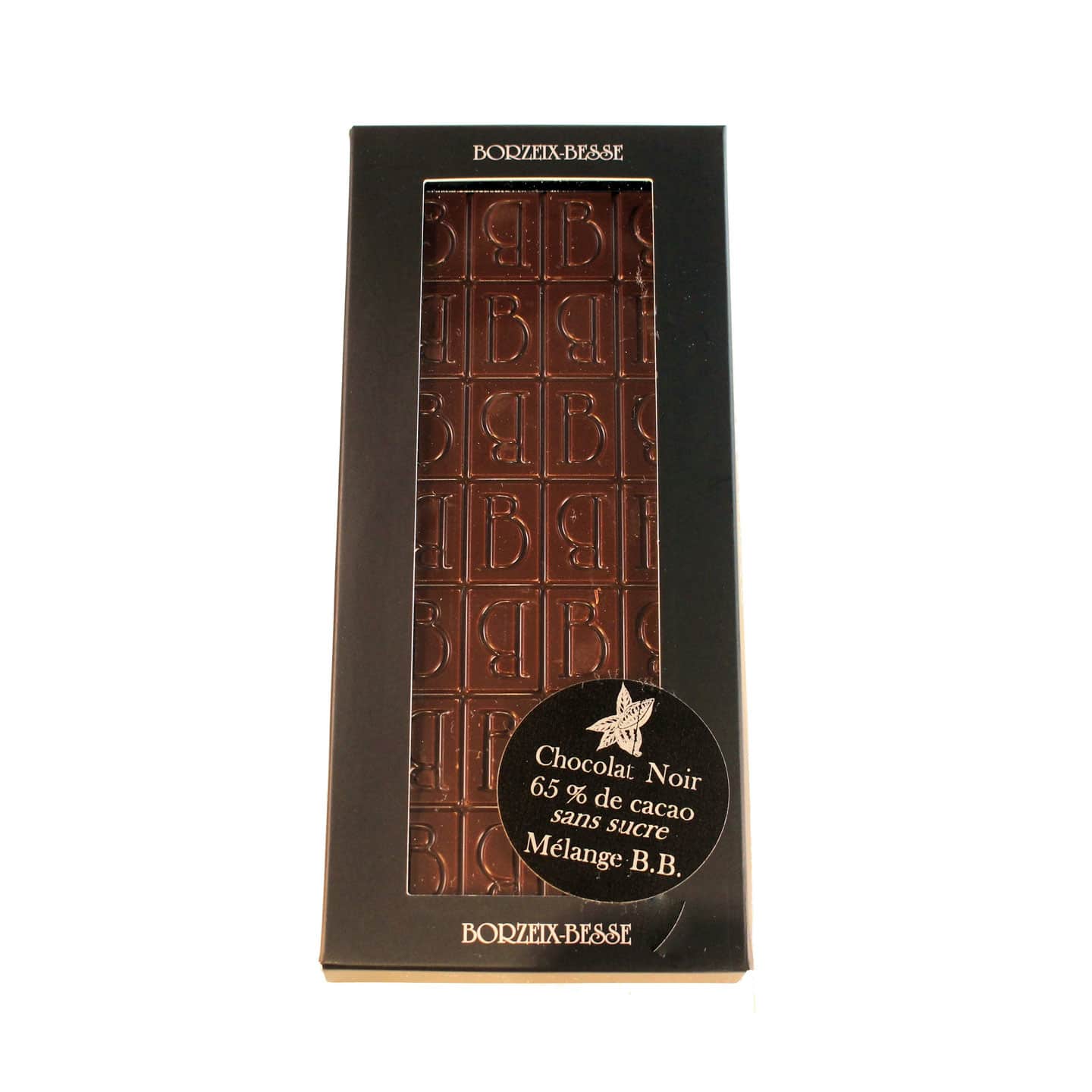 Tablette Chocolat Noir Sans Sucre 65% 90g