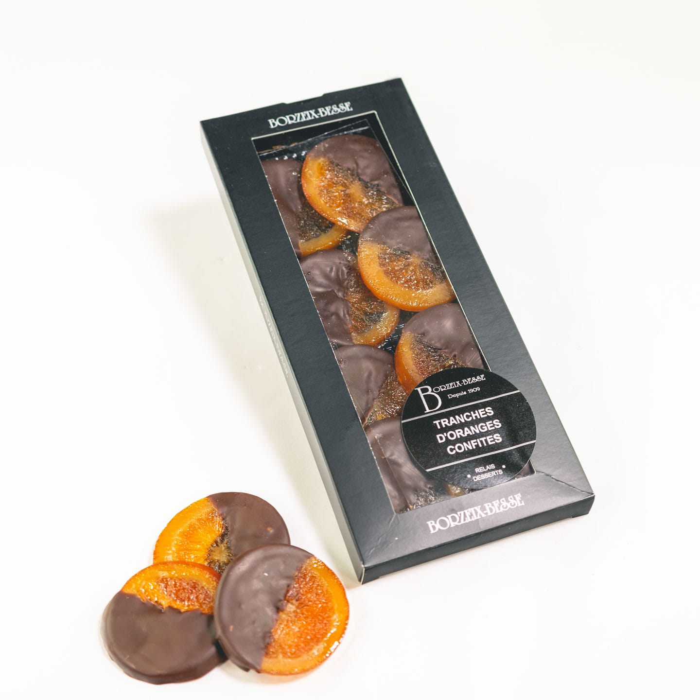Rondelles Orange Confite enrobées Chocolat Noir 120g