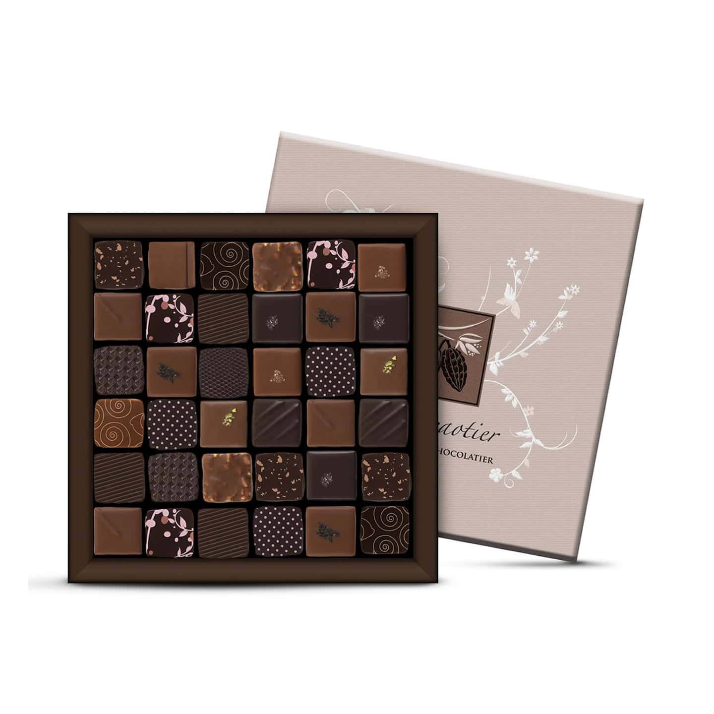 Assortiment Chocolats Noir et Lait 640g - 72 pièces