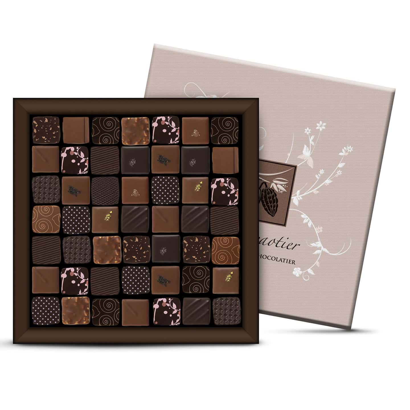 Assortiment Chocolats Noir et Lait 880g - 98 pièces