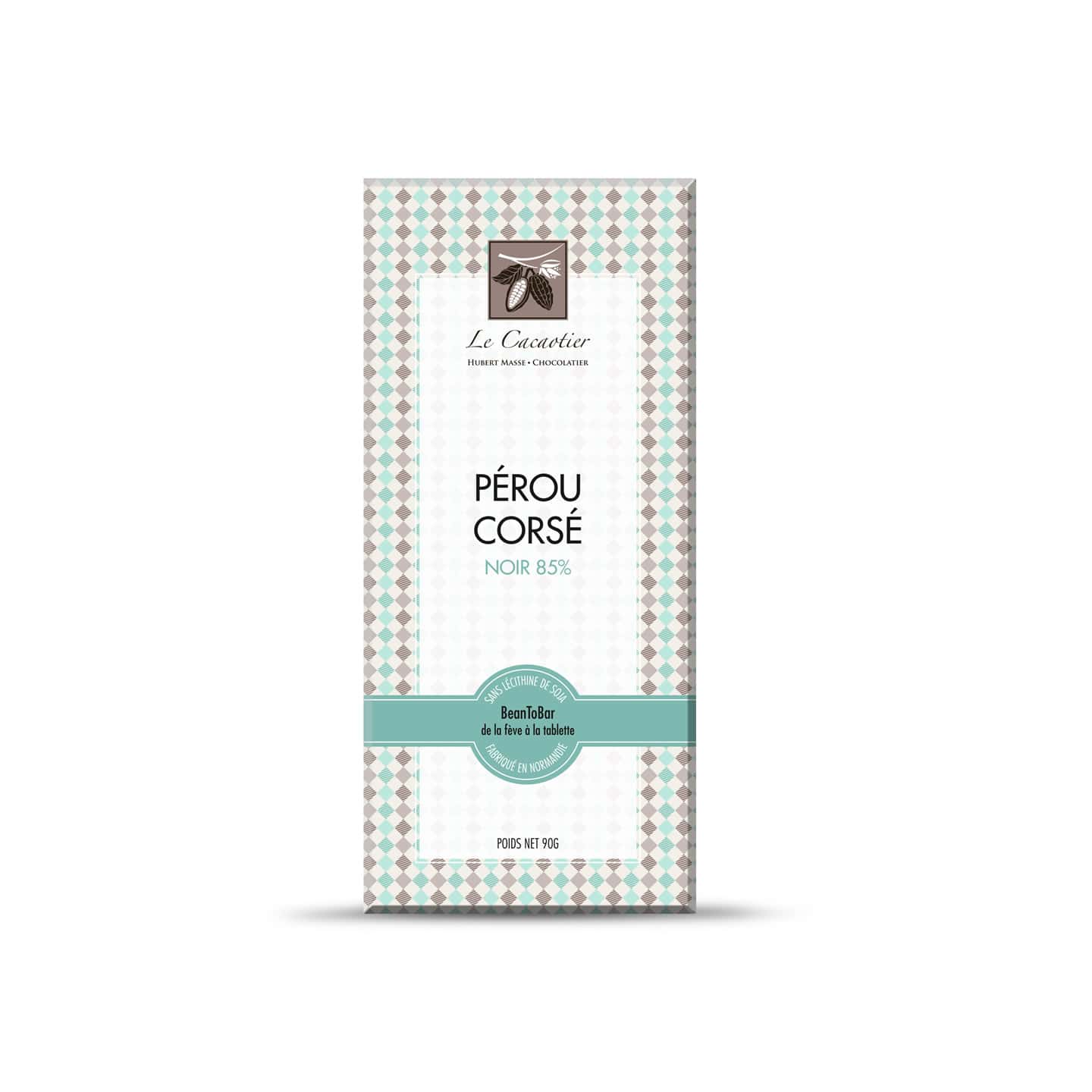 Tablette Chocolat Noir 85% Grand Cru origine Pérou 90g Bean to Bar