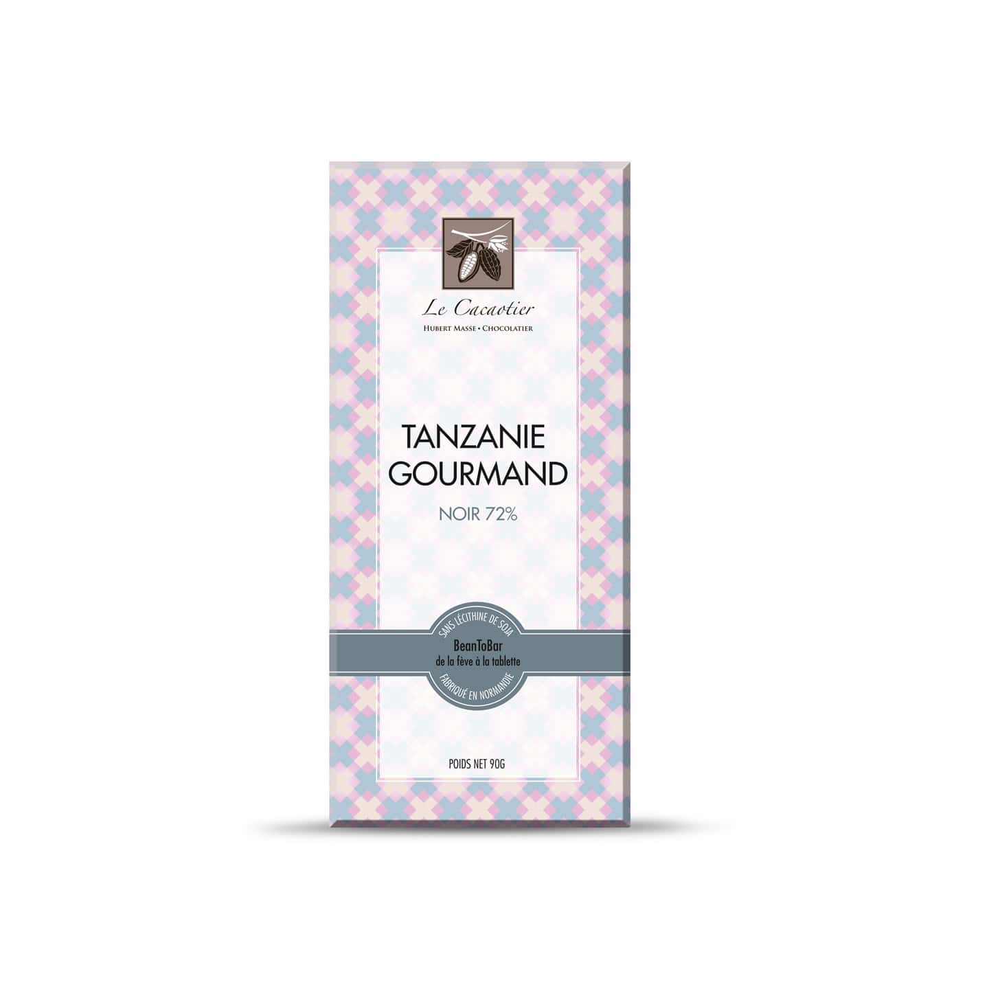 Tablette Chocolat Noir 72% Grand Cru origine Tanzanie 90g Bean to Bar