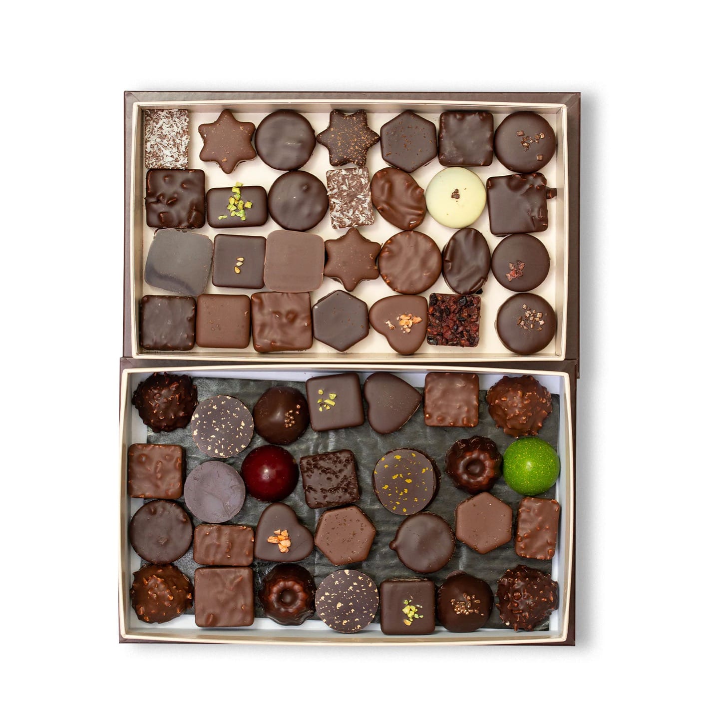 Assortiment Chocolats Noir et Lait 600g - 56 pièces
