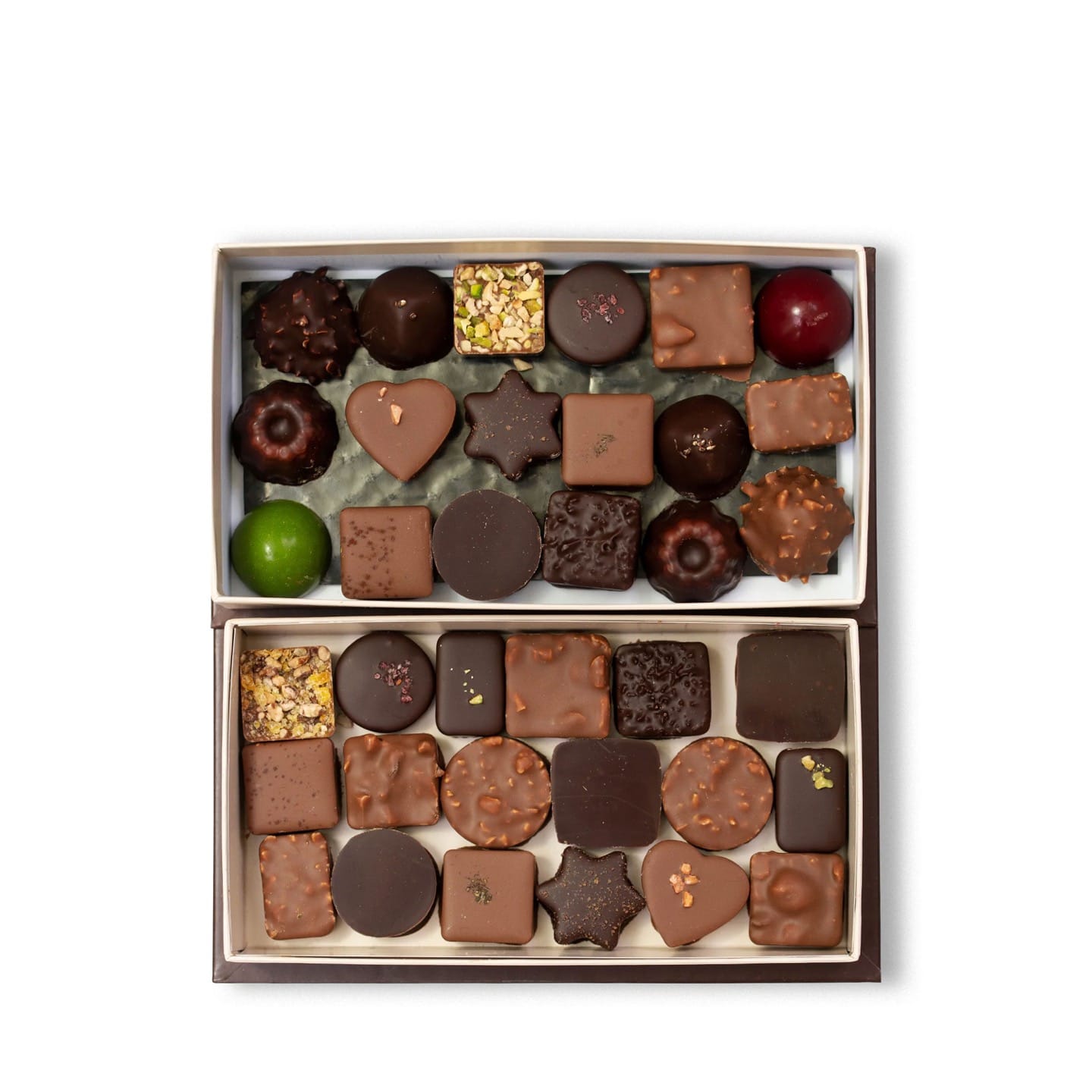 Assortiment Chocolats Noir et Lait 335g - 36 pièces