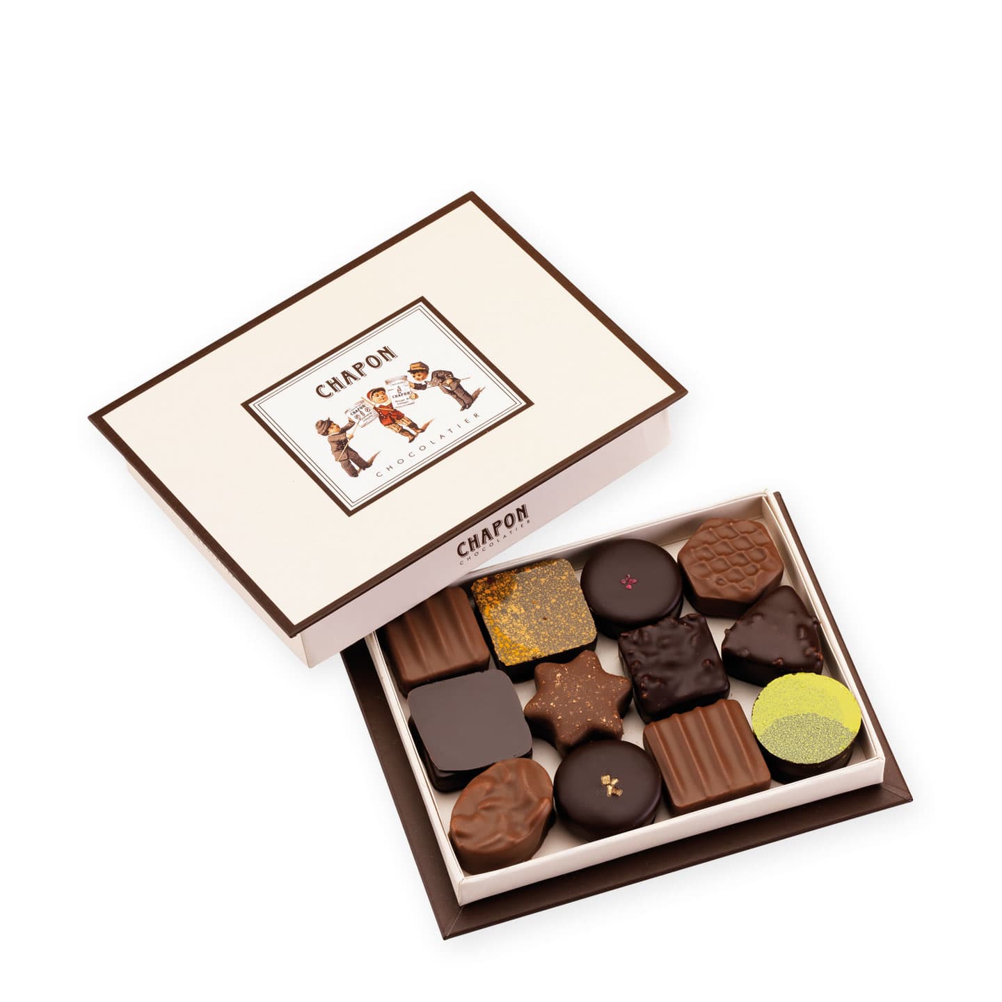 Assortiment Chocolats Noir et Lait 110g - 12 pièces