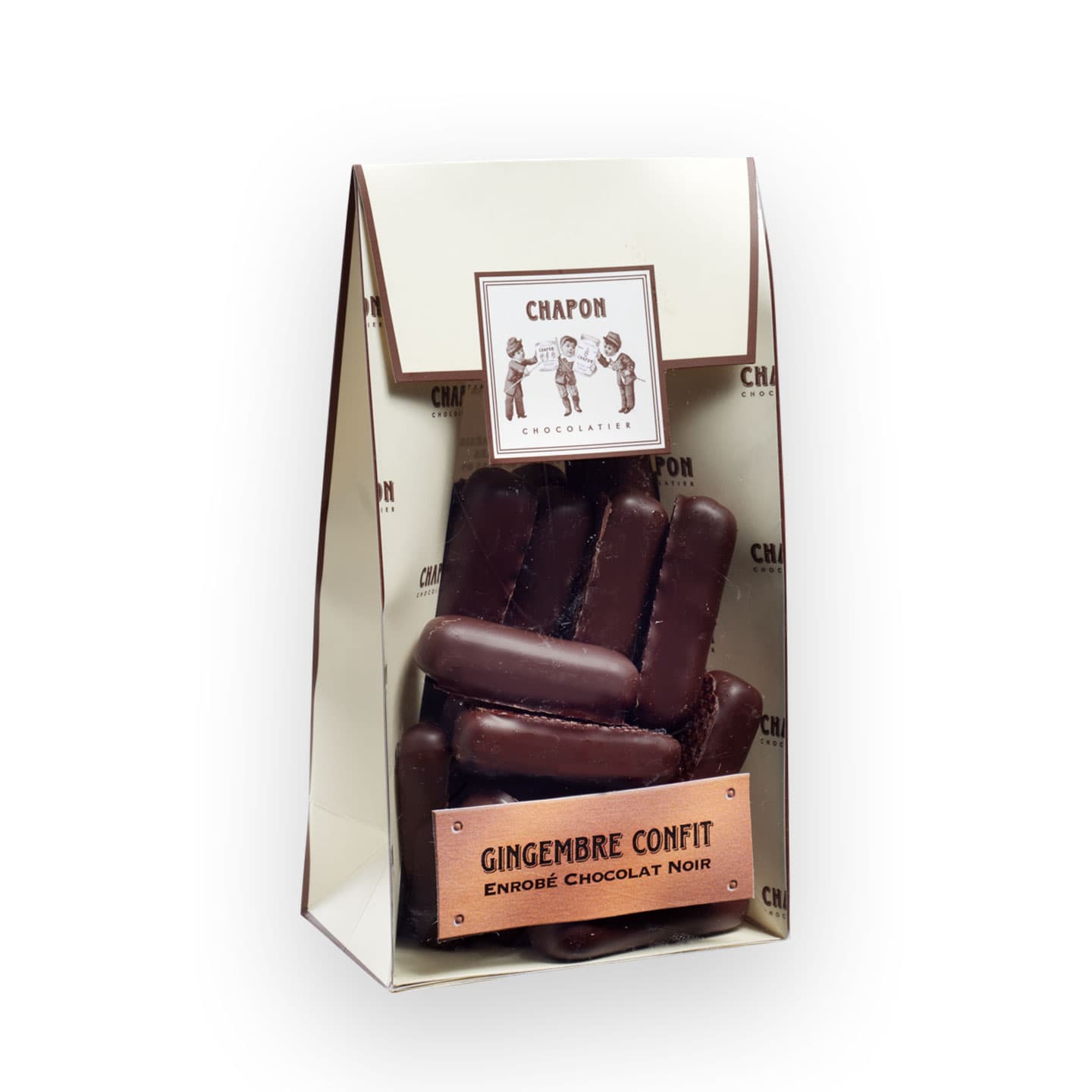 Gingembrette confite enrobée Chocolat Noir 150g