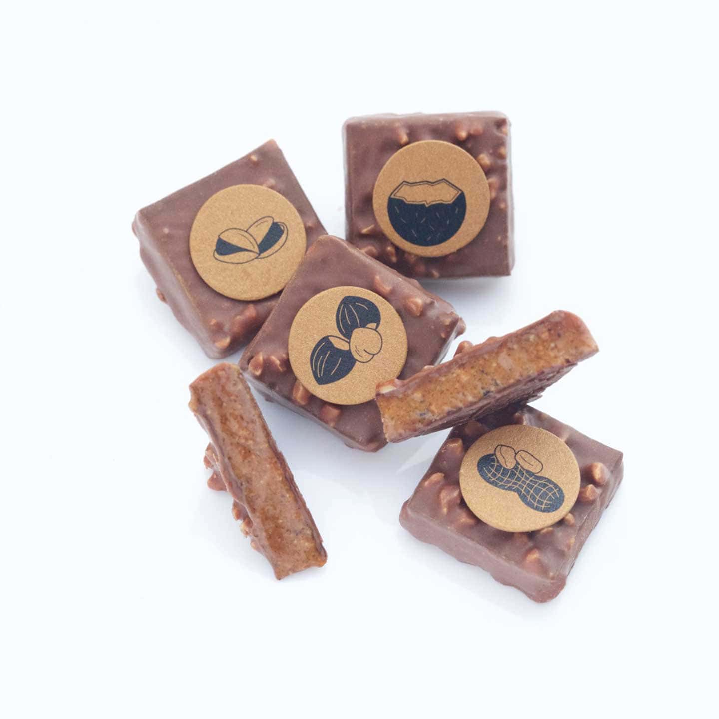 Assortiment Chocolats Pralinés Lait 160g - 16pièces