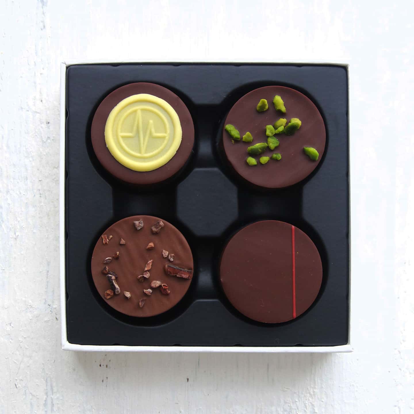 Chocolat Noir et Lait Biscuit Brownie Ganache 80g - 4 pièces Koonie