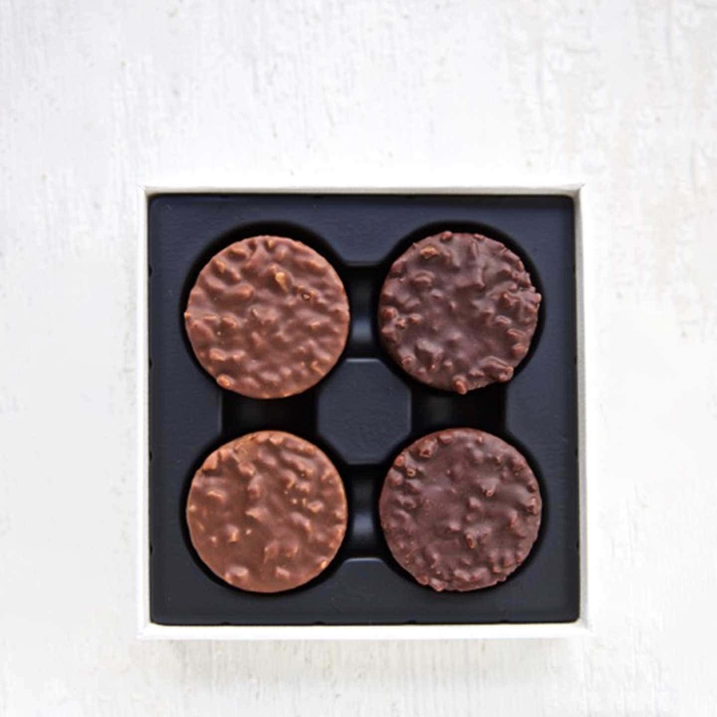 Chocolat Noir et Lait Biscuit Brownie Gianduja 80g - 4 pièces Koonie