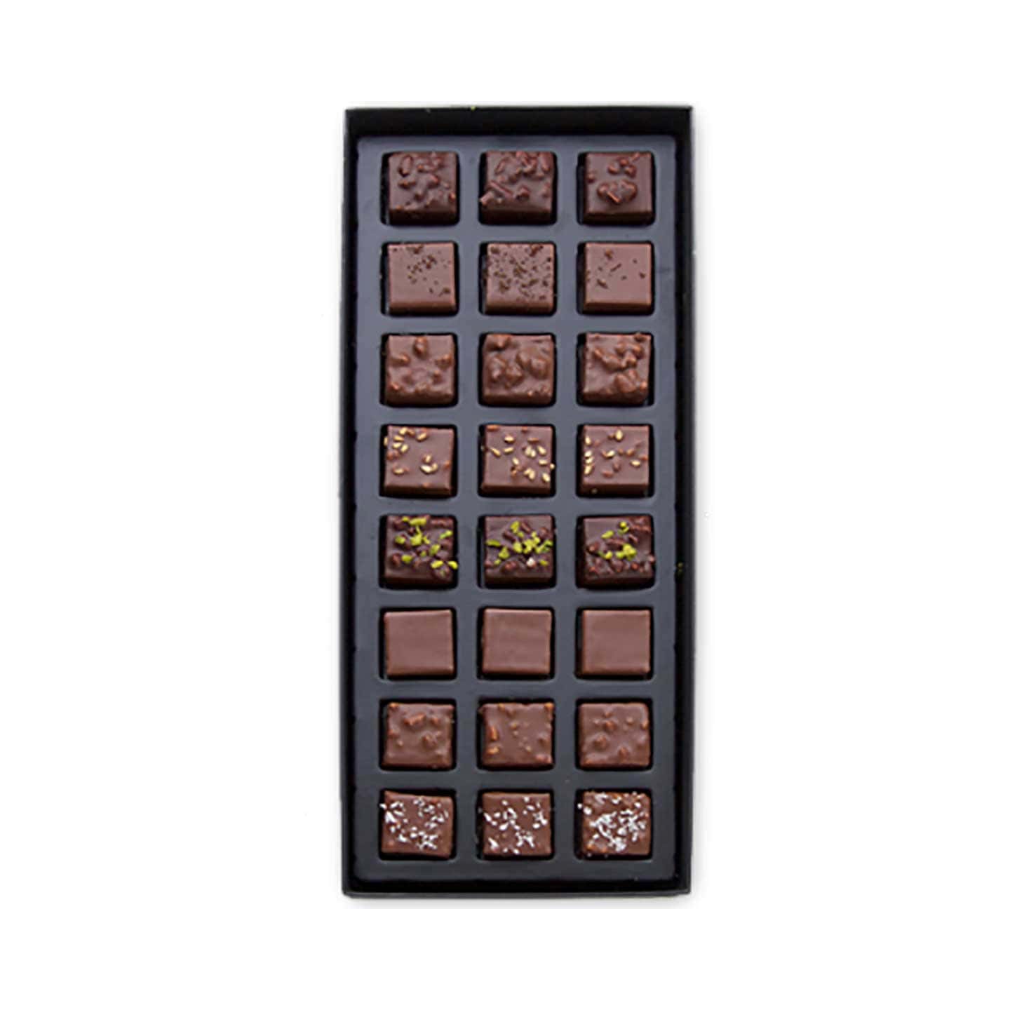 Pralinés Chocolat Lait Coco Noisette Pistache 125g - 24 pièces