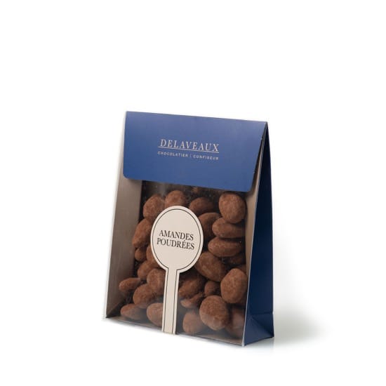 Amandes enrobées Chocolat Noir Poudre de Cacao